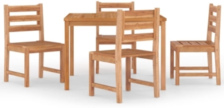 vidaXL 5-tlg. Garten-Essgruppe Massivholz Teak 3157180