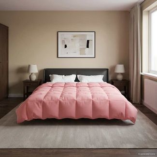 vidaXL Winterbettdecke Gepolstert Rosa 200 x 240 cm Mikrofaser 42026113
