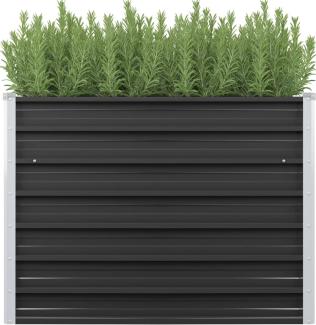 vidaXL Garten-Hochbeet Anthrazit 100 x 40 x 77 cm Verzinkter Stahl 45732