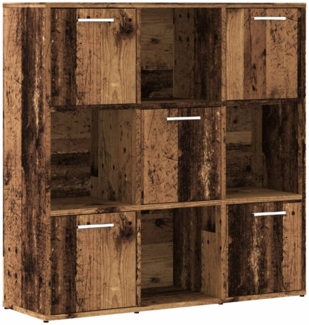 vidaXL Bücherregal Altholz-Optik 90x28x90 cm Holzwerkstoff 856058