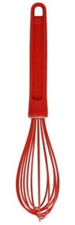 Dr. Oetker Flexxible Love Silikon-Schneebesen, Schnee Besen, Küchenbesen, Küchenhelfer, Platinsilikon, Rot, 25 cm, 1284