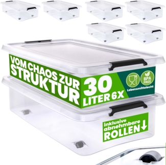 Aufbewahrungsbox, 30 Liter, 6er-Set