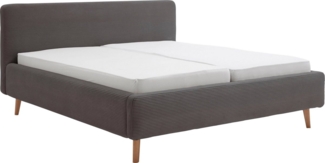 Polsterbett Mattis Cord | grau | 180x200 cm | ohne Lattenrost & Bettkasten