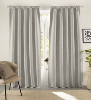 LeGer Home by Lena Gercke Verdunkelungsvorhang Marusha (1 St), Stangendurchzug, verdunkelnd, Polyester, Verdunkelnder Vorhang, blickdicht, Leinenoptik, verschiede Größen