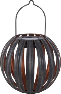 TrendLine LED Solarleuchte Kugel anthrazit kupfer Ø 18 cm mit Erdspieß
