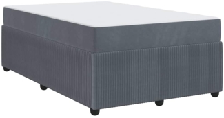 vidaXL Bettgestell mit Matratze Dunkelgrau 120 x 200 cm Samt 3398387