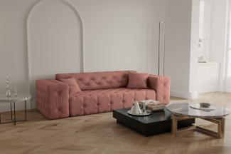 Sofa Designersofa CHANTAL 3-Sitzer in Stoff Opera Velvet Koralle