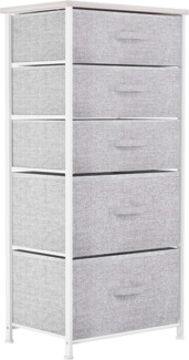 YITAHOME Kommode Schmal 5 Schubladen Stoff Schlafzimmer Wohnzimmer Kinderzimmer