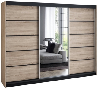 A&J MöbelLand Schwebetürenschrank VILANO mit 4 Schubladen und Spiegel