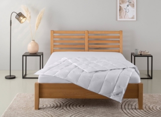 Home affaire Daunenbettdecke Moulle, Bettdecke 135x200 cm und 155x220 cm, Füllung: 90% Daunen & 10% Federn, Bezug: 100% Baumwolle, Bettdecken, Sommer oder Winter, Decke, Made in Germany, atmungsaktiv