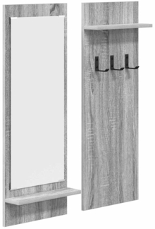 vidaXL Wandmontierter Kleiderständer Grau Sonoma 70 x 10 x 90 cm 874528