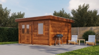 Lugarde Select Modern Gartenhaus Solingen 388x388cm - Braunes Öl