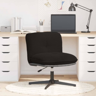 vidaXL Bürodrehstuhl schwarzem Gelockter wollähnlicher Stoff 4105387