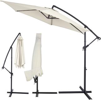 Ampelschirm 330 cm UV Schutz 30+ Beige mit Abdeckung