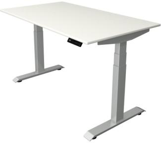 Kerkmann Schreibtisch Sitz-Stehtisch Move 4 silber 140x80x64-129cm elektr. höhenverstellbar weiß