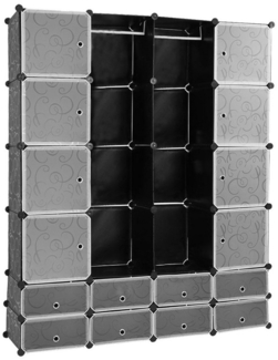Clanmacy Kleiderschrank Kleiderschrank DIY Steckregal Set Regalsystem Kombischrank Wasser