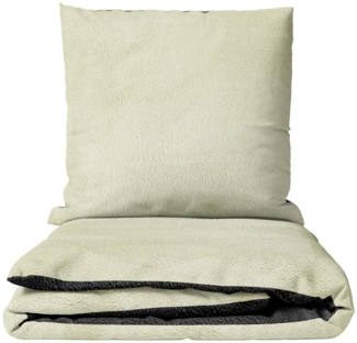 Leonado Vicenti Bettwäsche Winter flauschig warm, Fleece, 3 teilig, Thermofleece kuschelig weich, Einfarbig