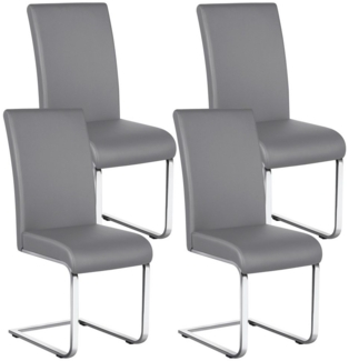 Yaheetech Esszimmerstuhl 2/4/6-er Küchenstuhl (4 St), Schwinger Polsterstuhl mit Ergonomischer Rückenlehne & Metallbeine