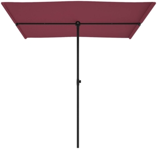 vidaXL Sonnenschirm mit Aluminium-Mast, 180x130 cm, Bordeaux