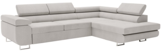 MOEBLO Ecksofa BUZZ L, Samt/Velour, Verstellbaren Kopfstützen, mit Schlaffunktion, mit Bettkasten Funktionalität Polsterecke, Modulares Sofa Hochwertige Materialien, (BxHxT): 275x90x202cm, mit Relaxfunktion