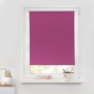 Lichtblick Sonnenschutzsysteme GmbH Thermo-Rollo Vancouver 60 cm x 150 cm (BxL) Fuchsia Verdunkelnd & Thermofunktion; Klemm- und schraubbar; Energiesparend