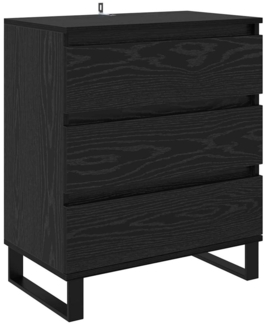 vidaXL Sideboard Schwarz Eichen-Optik 60 x 35 x 70 cm Holzwerkstoff 881955