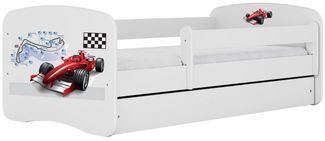 Raumhirsch Furniture Kinderbett 70x140, 80x160, 80x180 cm - Komplettset mit Matratze & Schublade (Bett für Jungs, Einzelbett für Kinder 2–12 Jahre mit Rausfallschutz), verschiedene Farben & Designs