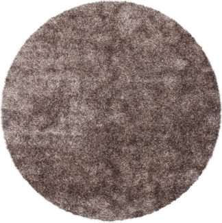 Bruno Banani Hochflor-Teppich Alga, rund, Höhe: 40 mm, Uni-Farben, besonders weich und kuschelig