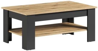 trendteam Couchtisch Couchtisch Wohnzimmertisch Esteban, Anthrazit / Coast Evoke Oak (no-Set), mit Ablageboden