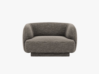 Micadoni Sessel Miley 1-Sitzer Chenille Haga Grau