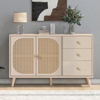 REDOM Kommode Sideboard (Breite 120 cm), (mit 2 Türen und 3 Schubladen)