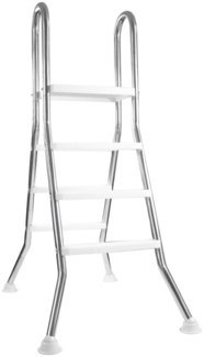 Hochbeckenleiter EVOLUTION V2A Edelstahl 2x 3 Stufen mit Plattform Kunststoff