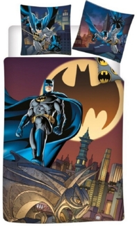 Batman Bettwäsche-Set aus Poly-Baumwolle Decke & Kissenbezug 140x200 + 65x65 cm