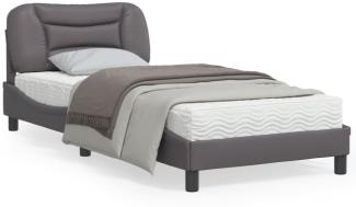 vidaXL Bettgestell ohne Matratze "Hvar" Grau 90x200 cm Kunstleder 3207977