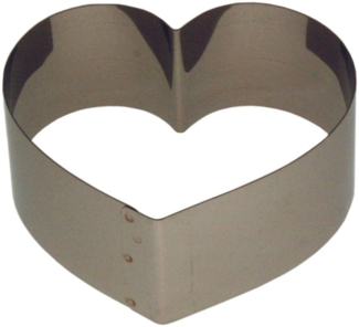 LARES Herzkuchenform 6002-3, Herzbackform klein, aus rostfreiem Edelstahl, Made in Germany