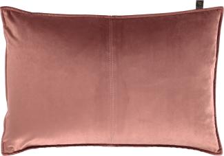 Overseas Middlestitch Samtkissen, 100% Polyester in Blush, 40 x 60 cm