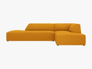 Micadoni Ecksofa Ruby 4-Sitzer Rechts Kord Scala Gelb