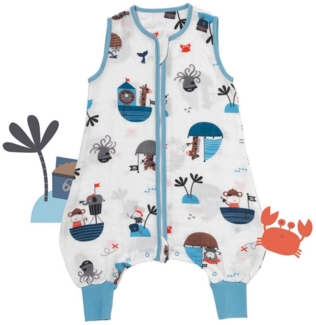 Schlummersack Kinderschlafsack Musselin Schlafsack mit Füßen, 0.5 Tog OEKO-TEX zertifiziert