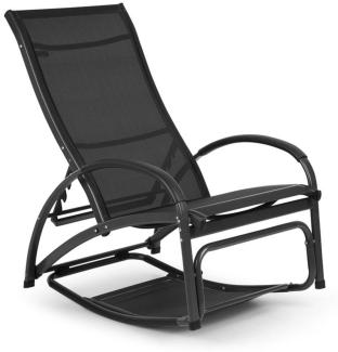 Beverly Wood Sonnenliege Schaukelstuhl Aluminium schwarz Schwarz