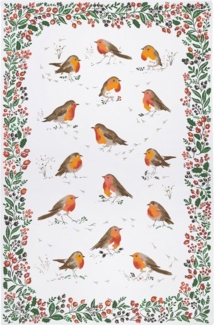 Ulster Weavers Geschirrtuch Robins & Berry Border, (1-tlg, 1-teilig), Küchentuch recycelte Baumwolle 48x74 cm