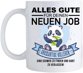 Giftandprint Tasse Jobwechsel Tasse Geschenk Kollegen Abschied Abschiedsgeschenk Panda, Inkl. Geschenkverpackung