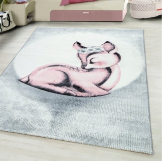 Ayyildiz Teppiche Kinderteppich Bambi 850, rechteckig, Höhe: 11 mm, auch in rund, Rehkitz Motiv, Kurzflor