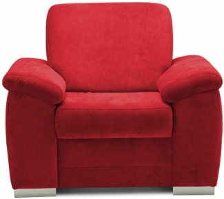 Stylefy Barello Sessel Velours 90 x 100 x 87 cm Rot