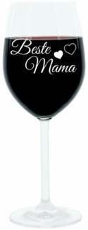 Leonardo Weinglas 400 ml, Beste Mama, Geschenk Stimmungsglas mit lustiger Gravur, Moodglas, 22 cm