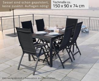 Alu Gartensitzgruppe Gartenmöbel Set Gartenset Sitzgruppe Essgruppe Sessel Tisch