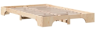 vidaXL Bettgestell Massives Kiefernholz 197 x 147 x 17 cm 872866