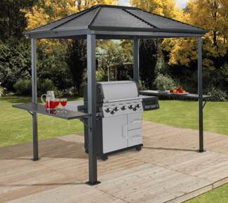 Sojag Aluminium Grill Pavillon Ventura 58 | Basaltgrau | 293x179x245 cm