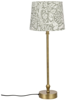 PR Home 71002-2046 Tischleuchte Liam messing Stoffschirm Grau 59cm