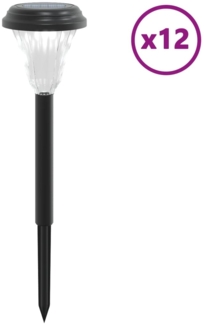 vidaXL Solar-Wegbeleuchtung mit Erdspießen 12 Stk. Weiß 4008190