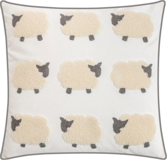 MAGMA Kissenhülle OVIS kleine Schafe getuftet - ca. 45 x 45 cm